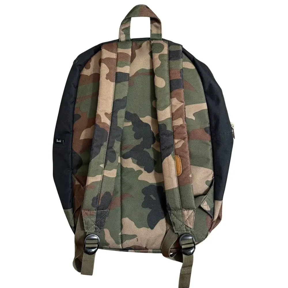Herschel Supply Co Settlement Backpack Zipper Unisex Black/Camo/Woodland 23L